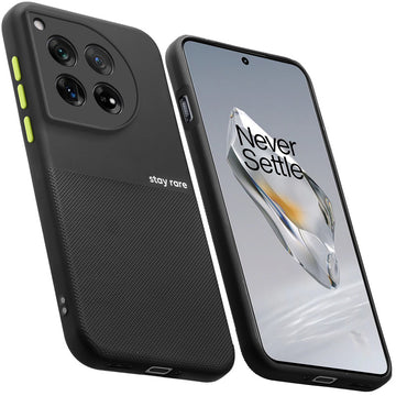 Premium Silicone Textured Case With Camera Protection & Inner Microfiber Lining Back Cover For OnePlus 12 5G