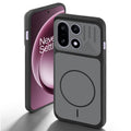 Black back cover for OnePlus 15 5G with camera cut protection and ring design on back side.