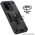 Dual layer shockproof back cover with 360° rotatable ring grip for OnePlus 15 5G
