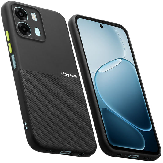 Premium Silicone Textured Case With Camera Protection & Inner Microfiber Lining Back Cover For Oppo A6x 5G