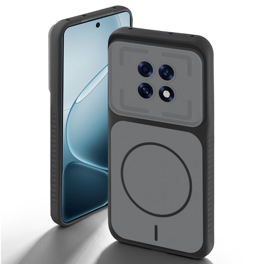 Black back cover for Oppo F31 Pro Plus 5G with camera cut protection and ring design on back side.