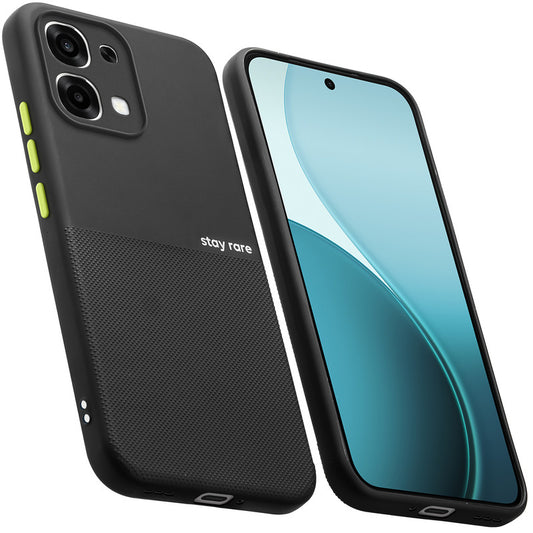 Premium Silicone Textured Case With Camera Protection & Inner Microfiber Lining Back Cover For Oppo F33 5G
