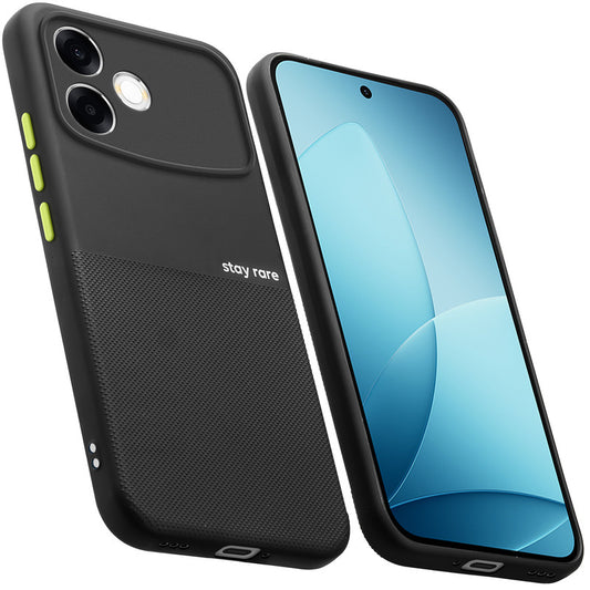 Premium Silicone Textured Case With Camera Protection & Inner Microfiber Lining Back Cover For OPPO F33 Pro 5G