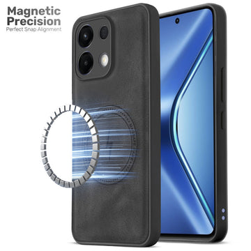 Refined PU Leather Case for Oppo K13 5G , with Support for MagSafe & Wireless Accessories