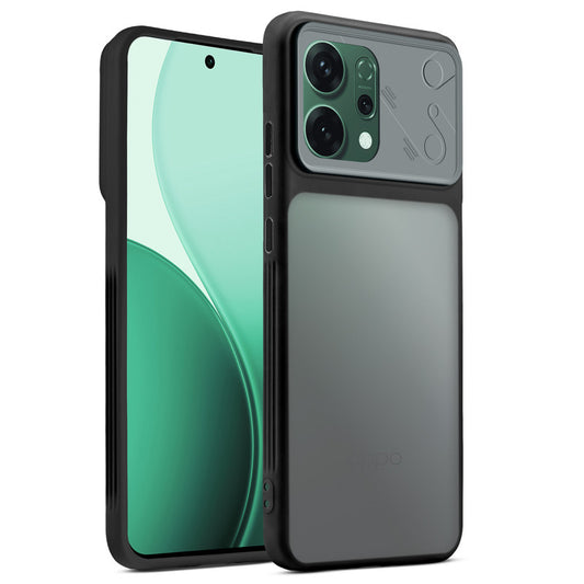 Premium Frosted Back Cover with Textured Camera Design & Metal-Look Buttons for Oppo Reno 14 5G