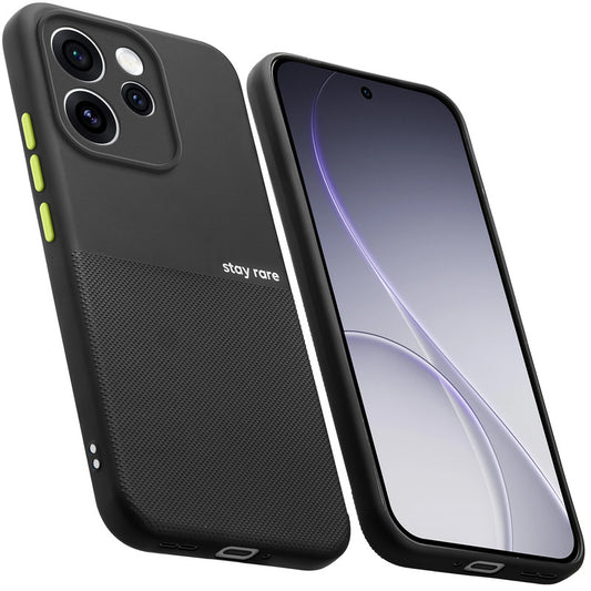 Premium Silicone Textured Case With Camera Protection & Inner Microfiber Lining Back Cover For Oppo Reno 15 Pro Mini 5G