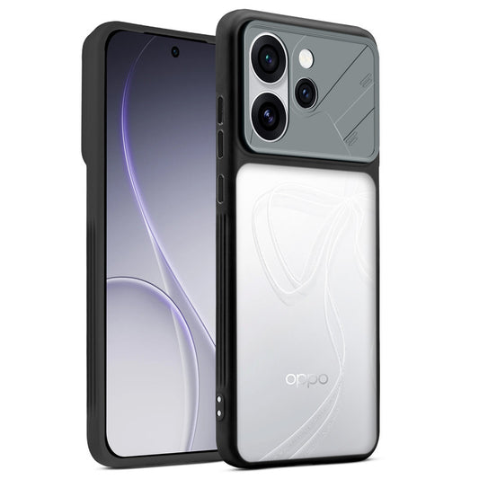 Premium Frosted Back Cover with Textured Camera Design & Metal-Look Buttons for Oppo Reno 15 Pro Mini 5G