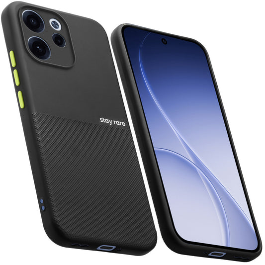 Premium Silicone Textured Case With Camera Protection & Inner Microfiber Lining Back Cover For Oppo Reno 15C 5G