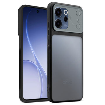 Premium Frosted Back Cover with Textured Camera Design & Metal-Look Buttons for Oppo Reno 15C 5G