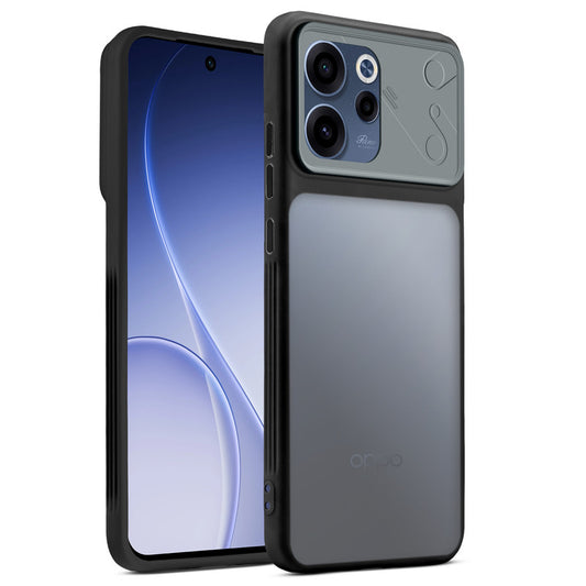 Premium Frosted Back Cover with Textured Camera Design & Metal-Look Buttons for Oppo Reno 15C 5G