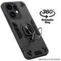 Dual layer shockproof back cover with 360° rotatable ring grip for Oppo Reno 16 5G