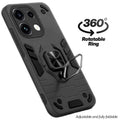 Dual layer shockproof back cover with 360° rotatable ring grip for Oppo Reno 16C 5G