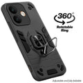 Dual layer shockproof back cover with 360° rotatable ring grip for POCO X8 5G