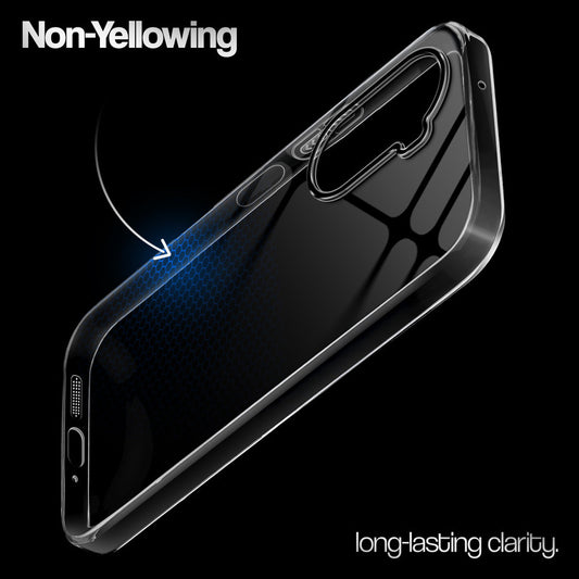 Crystal Clear Anti-Yellow Transparent Back Cover Case With Camera Ring Protection for Poco M7 Plus 5G