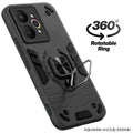 Dual layer shockproof back cover with 360° rotatable ring grip for Realme 15 Pro 5G