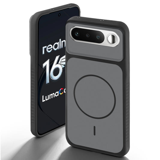 Black back cover for Realme 16 5G with camera cut protection and ring design on back side.