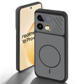 Black back cover for Realme 16 Pro Plus 5G with camera cut protection and ring design on back side.