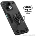 Dual layer shockproof back cover with 360° rotatable ring grip for Realme 16T 5G