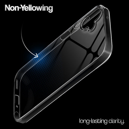 Crystal Clear Anti-Yellow Transparent Back Cover Case With Camera Ring Protection for Samsung A06 4G