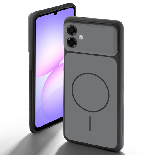 Dual tone silicone Black back cover for Samsung A07 5G showing camera protection and design