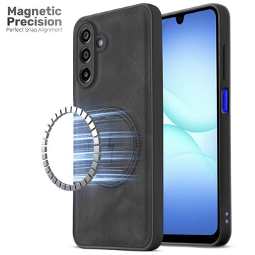 Refined PU Leather Case for Samsung A17 5G , with Support for MagSafe & Wireless Accessories