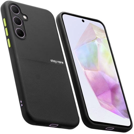 Premium Silicone Textured Case With Camera Protection & Inner Microfiber Lining Back Cover For Samsung A35 5G