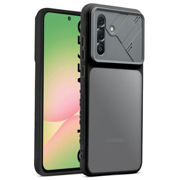 Premium Frosted Back Cover with Textured Camera Design & Metal-Look Buttons for Samsung A56 5G
