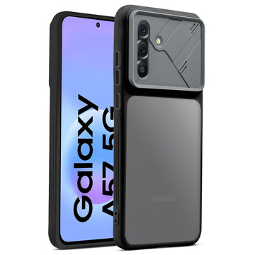 Premium Frosted Back Cover with Textured Camera Design & Metal-Look Buttons for Samsung A57 5G