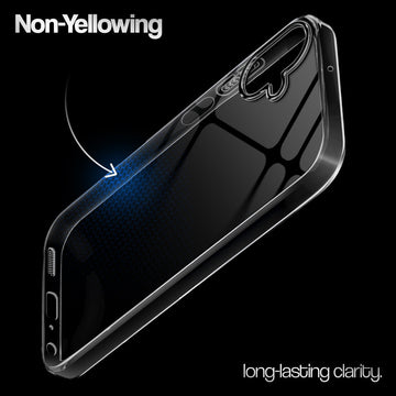 Crystal Clear Anti-Yellow Transparent Back Cover Case With Camera Ring Protection for Samsung F07