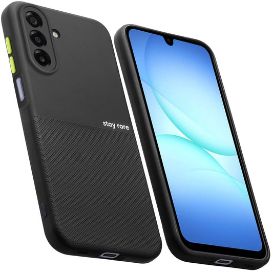 Premium Silicone Textured Case With Camera Protection & Inner Microfiber Lining Back Cover For Samsung F17 5G
