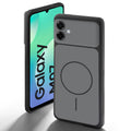 Dual tone silicone Black back cover for Samsung M07 showing camera protection and design