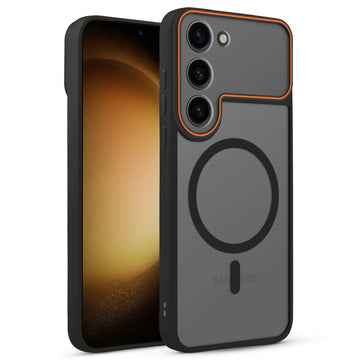Premium MagSafe Case for Samsung S23 5G with Frosted Back, Soft Silicone Edges & Raised Camera Protection