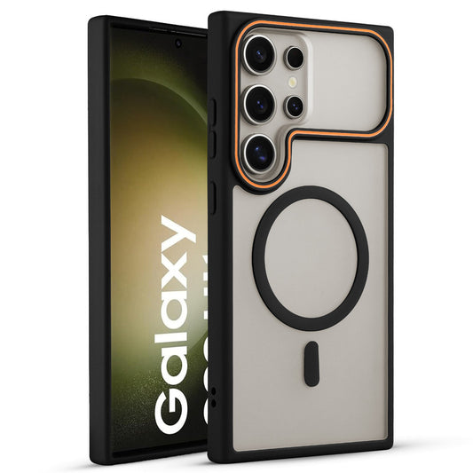 Premium MagSafe Case for Samsung S23 Ultra 5G with Frosted Back, Soft Silicone Edges & Raised Camera Protection
