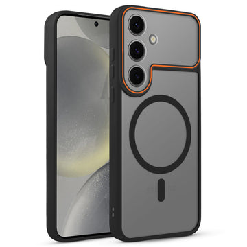 Premium MagSafe Case for Samsung S24 5G with Frosted Back, Soft Silicone Edges & Raised Camera Protection