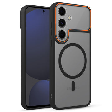 Premium MagSafe Case for Samsung S24 FE 5G with Frosted Back, Soft Silicone Edges & Raised Camera Protection