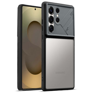 Premium Frosted Back Cover with Textured Camera Design & Metal-Look Buttons for Samsung S25 Ultra 5G