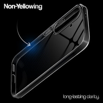 Crystal Clear Anti-Yellow Transparent Back Cover Case With Camera Ring Protection for Samsung S26 Plus 5G
