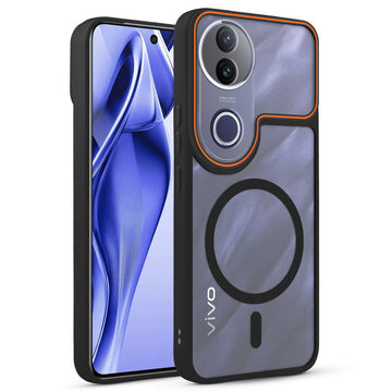 Premium Magnetic Case for Vivo V50e 5G with Frosted Back, Soft Silicone Edges & Raised Camera Protection