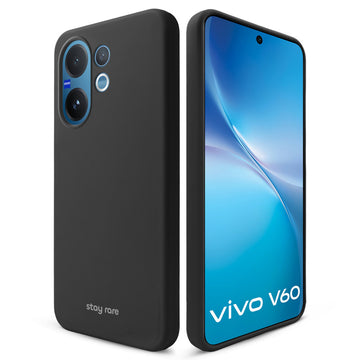 Stay Rare Smooth Silicone Case for Vivo V60 5G with Anti-Slip Grip & Camera Protection