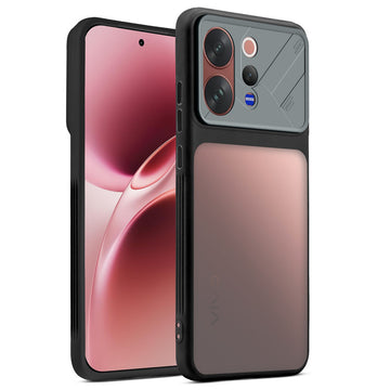Premium Frosted Back Cover with Textured Camera Design & Metal-Look Buttons for Vivo V70 Elite 5G