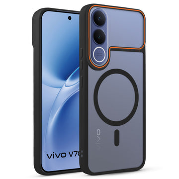 Premium Magnetic Case for Vivo V70 FE 5G with Frosted Back, Soft Silicone Edges & Raised Camera Protection