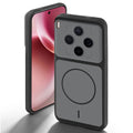 Black back cover forMotorola Vivo X300 5G with camera cut protection and ring design on back side.