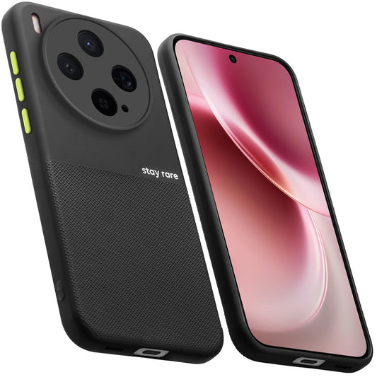Premium Silicone Textured Case With Camera Protection & Inner Microfiber Lining Back Cover For Vivo X300 5G