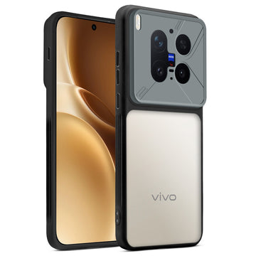 Premium Frosted Back Cover with Textured Camera Design & Metal-Look Buttons for Vivo X300 Pro 5G