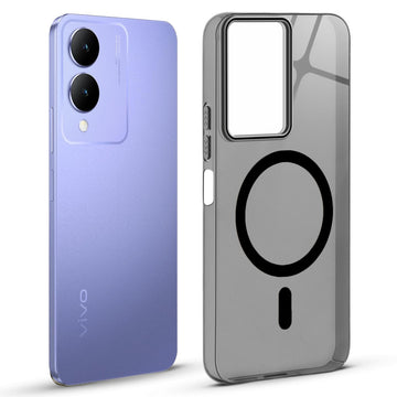 Anti-Yellow Scratch Resistant Case Support Magnetic Accessories Back Cover For Vivo Y17s
