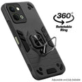 Dual layer shockproof back cover with 360° rotatable ring grip for Vivo Y51 Pro 5G
