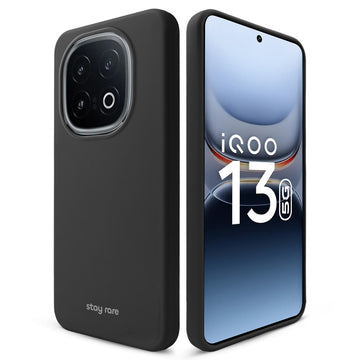 Stay Rare Smooth Silicone Case for iQOO 13 5G with Anti-Slip Grip & Camera Protection