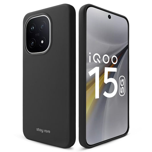 Stay Rare Smooth Silicone Case for iQOO 15 5G with Anti-Slip Grip & Camera Protection
