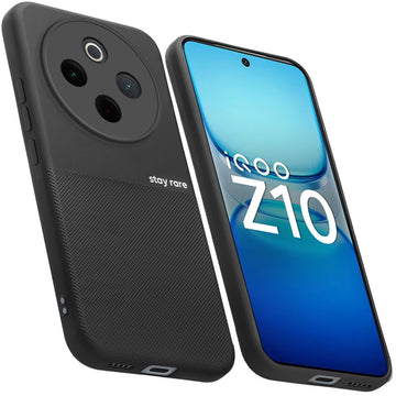 Matte Grip Silicone Case With Camera Protection & Microfiber Lining For iQOO Z10 5G