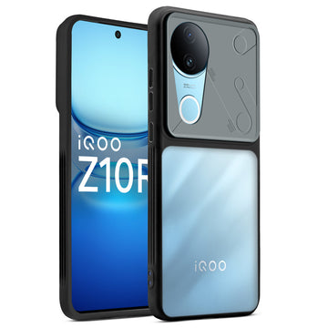 Premium Frosted Back Cover with Textured Camera Design & Metal-Look Buttons for iQOO Z10R 5G
